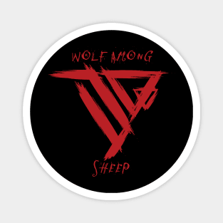 WOLF AMONG SHEEP GRUNGE LOGO Magnet